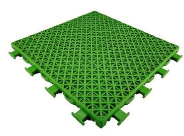 Non Float Non Arch Outdoor Basketball Flooring , Green Modular Basketball Flooring