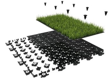 Lush Artificial Grass Fixed On Surface , With Elastic Cushions Children Play Mat