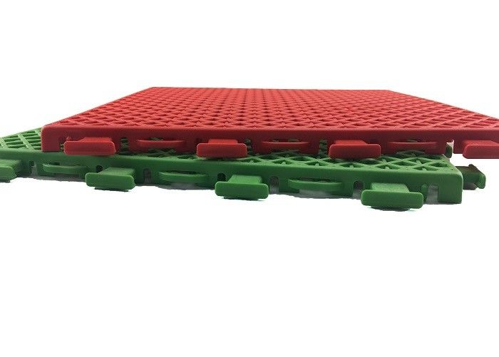 Antimicrobial Red Removable Basketball Court Flooring No Sweat No Residual Odor