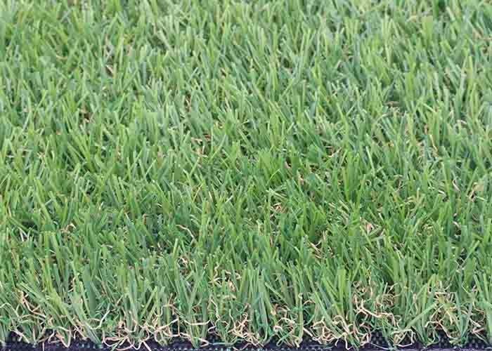 Super Softer Flat Yarn Shape Artificial Turf Landscaping For Garden Healthy Eco - Friendly